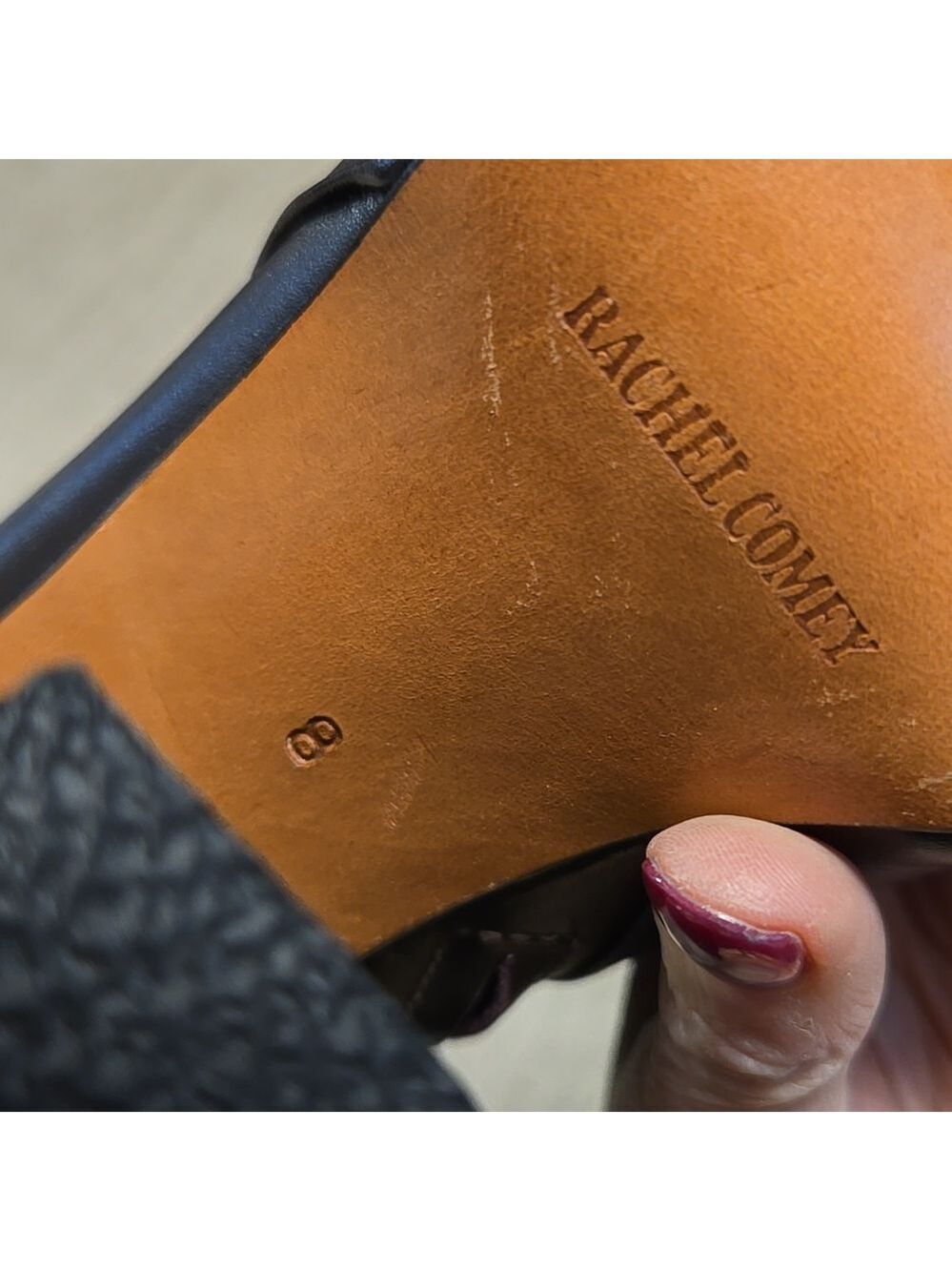 NWOT Rachel Comey Knit Cuff Heeled Booties Chocolate and Grey - Picture 12 of 13